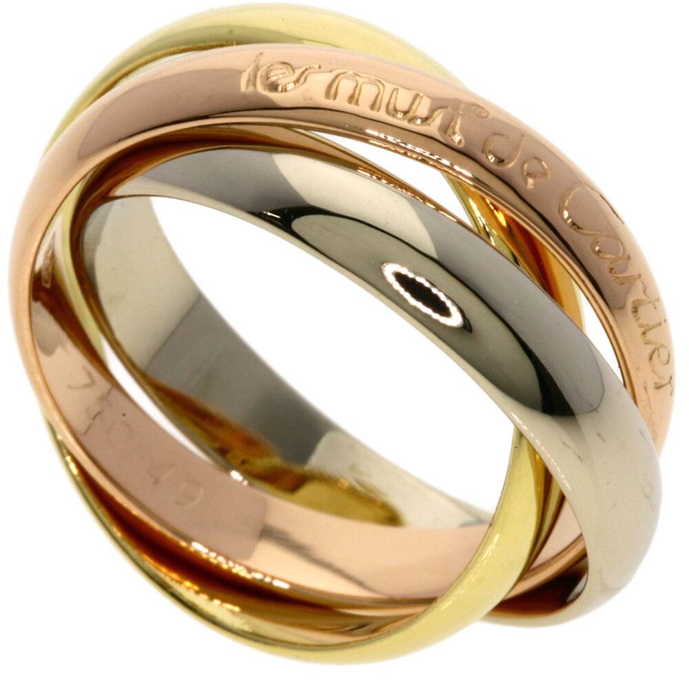 Cartier Trinity #49 Ring, 18K Yellow Gold/18K White Pink Gold, Women's, CARTIER